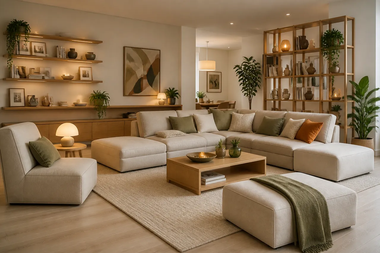 mobilier modular pentru cameră multifuncțională
