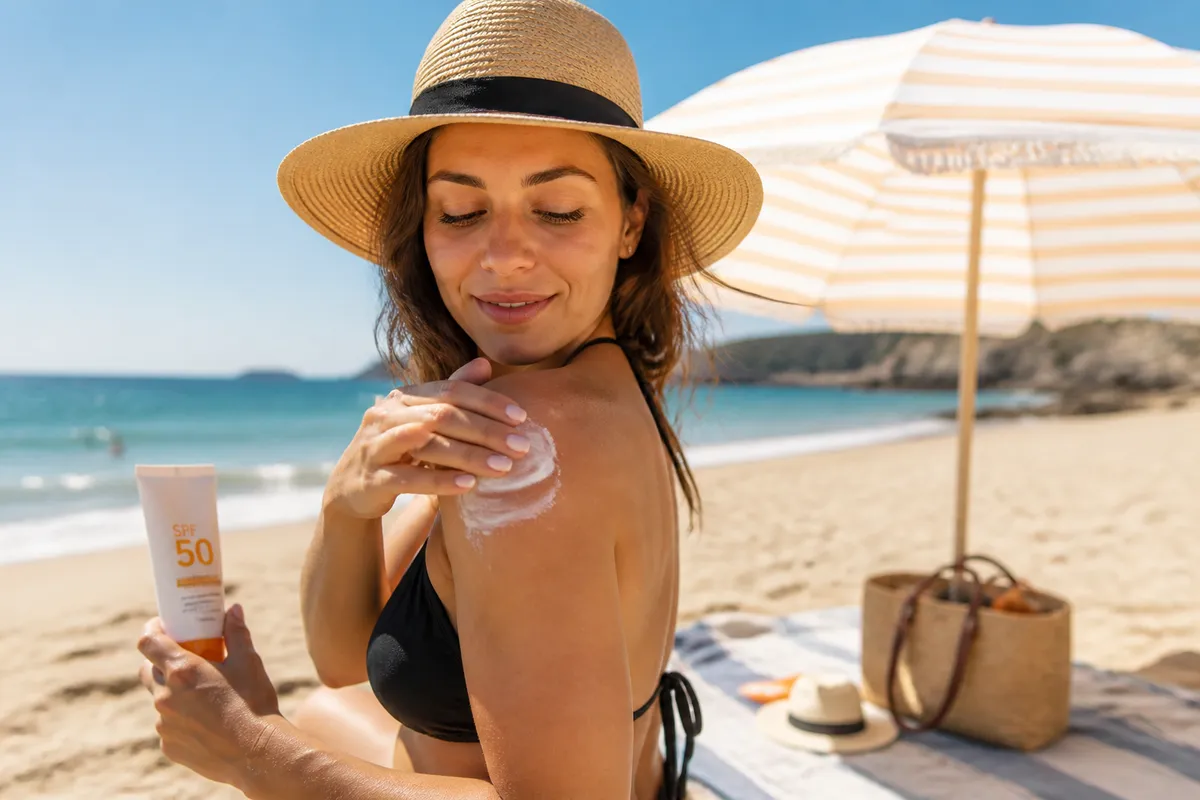 reaplicare cremă solară plajă protecție UV corectă