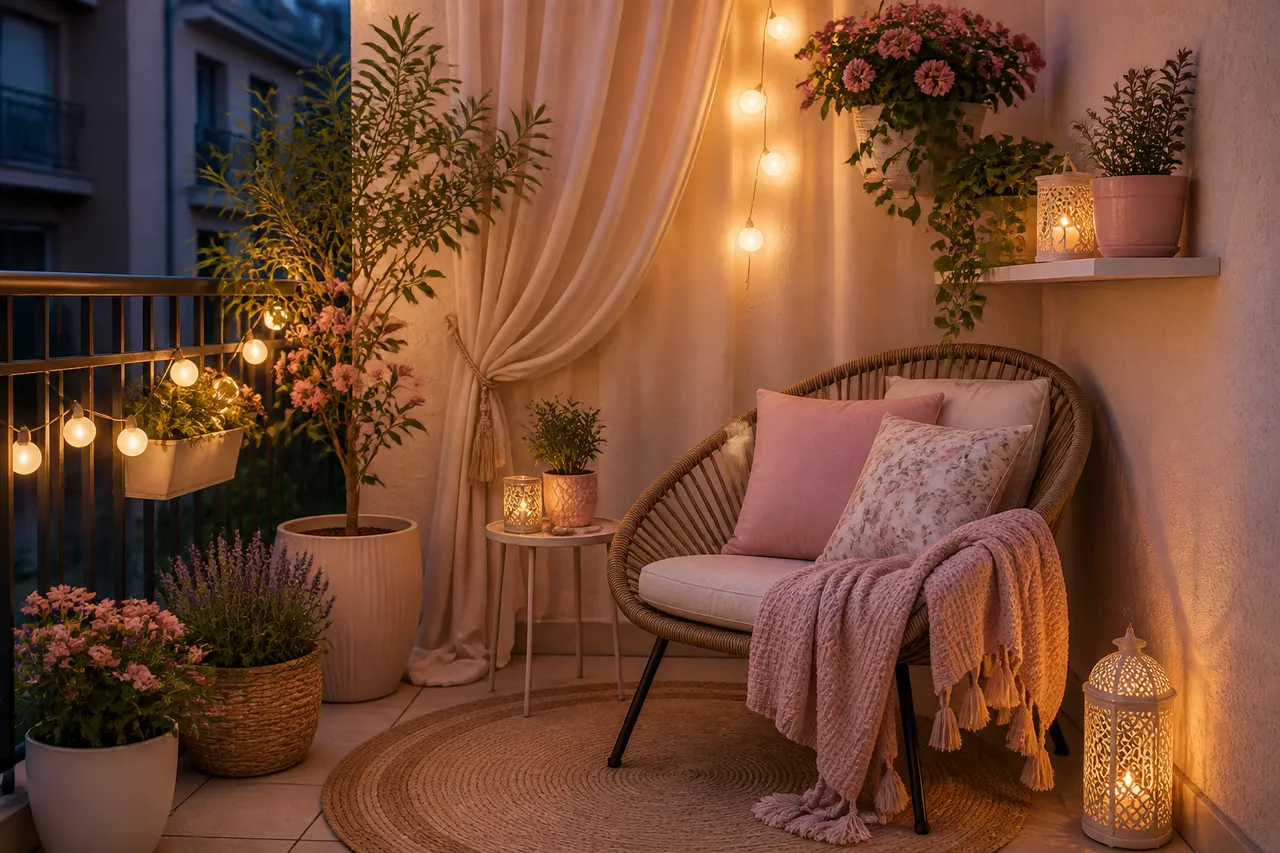 decor elegant pentru balcon intim fără renovare